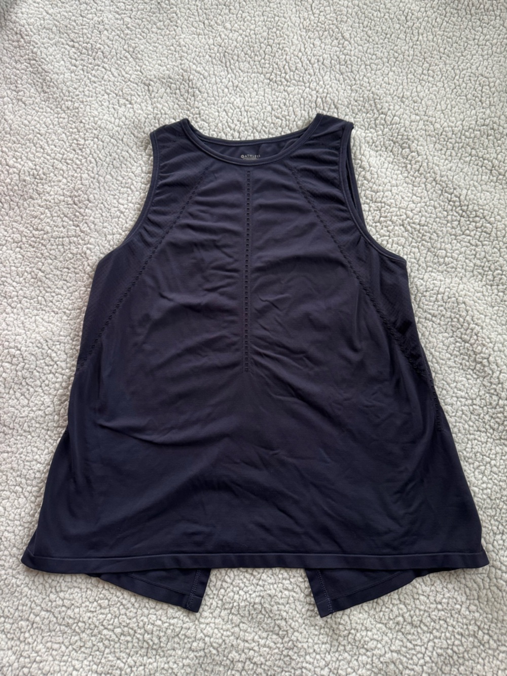 Athleta Navy Blue Open Flap Back Racerback Tank
